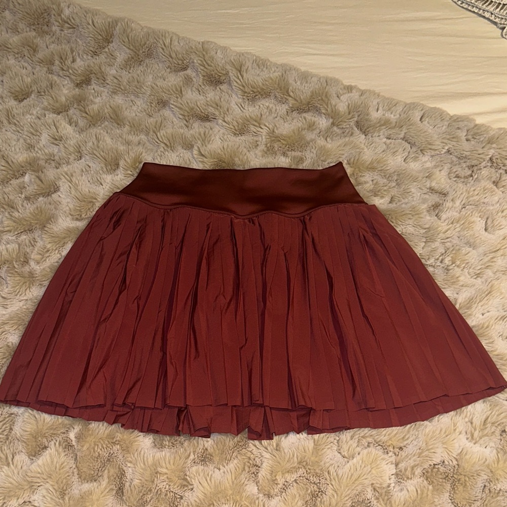 ALO Yoga Burgundy Mini Skirt